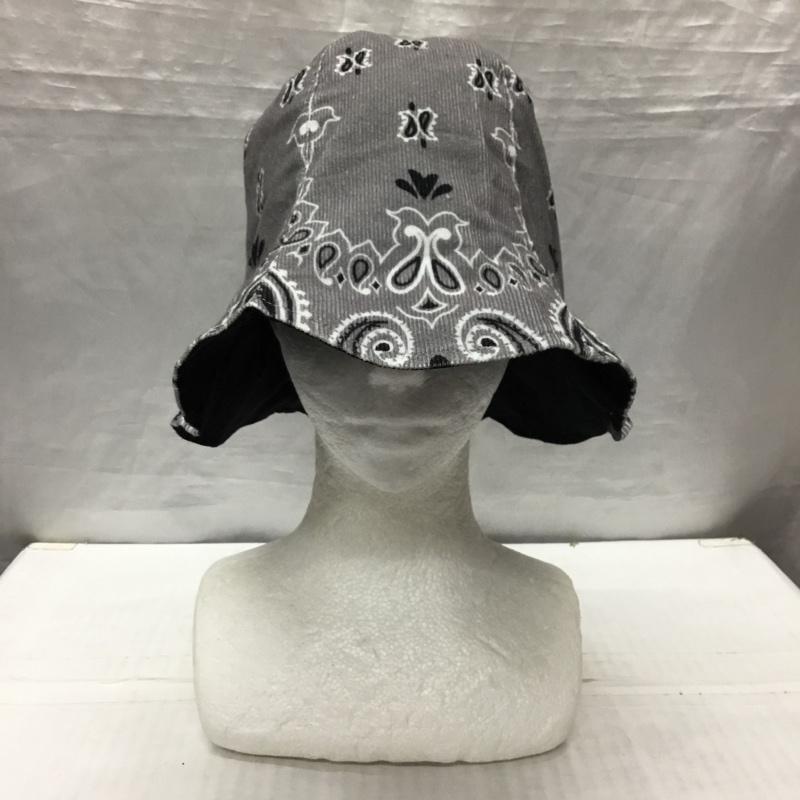 チャレンジャー CHALLENGER 帽子 ハット CLG-AC 023-037 REVERSIBLE BANDANA HAT リバーシブル タグ付き バンダナ柄 灰 / グレー / X 黒 / ブラック /  メンズ USED 古着 中古 10122445