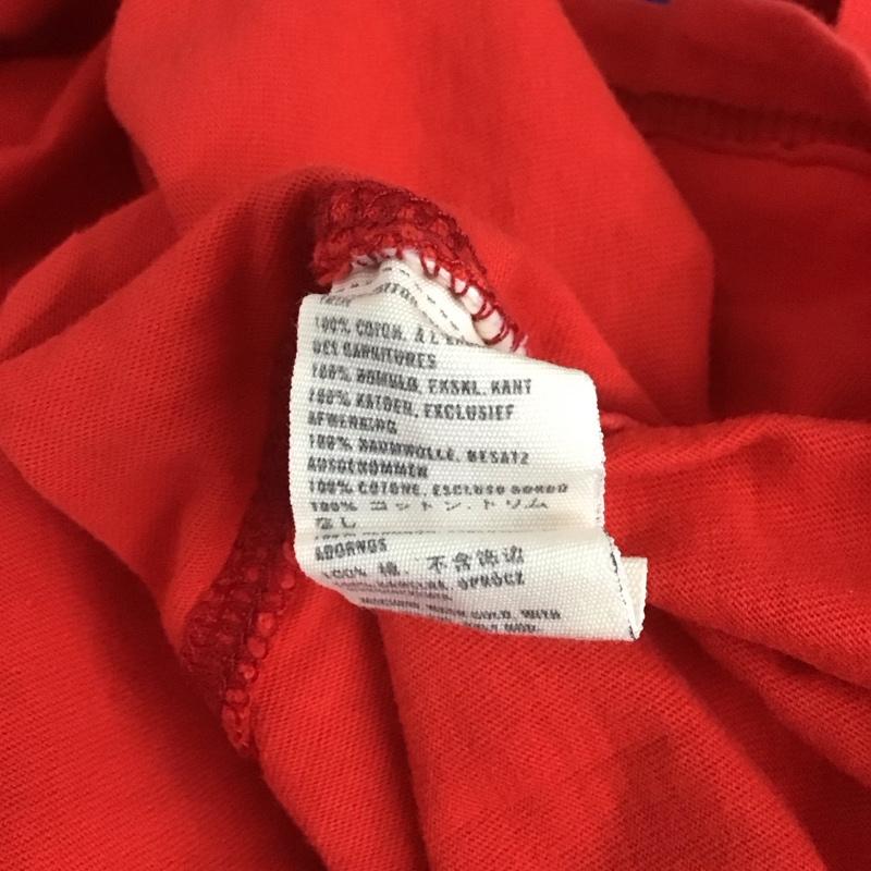 アバクロンビーアンドフィッチ ABERCROMBIE&FITCH Tシャツ 半袖 クルーネック 刺繍 S ロゴ、文字 赤 / レッド /  メンズ USED 古着 中古 10106960