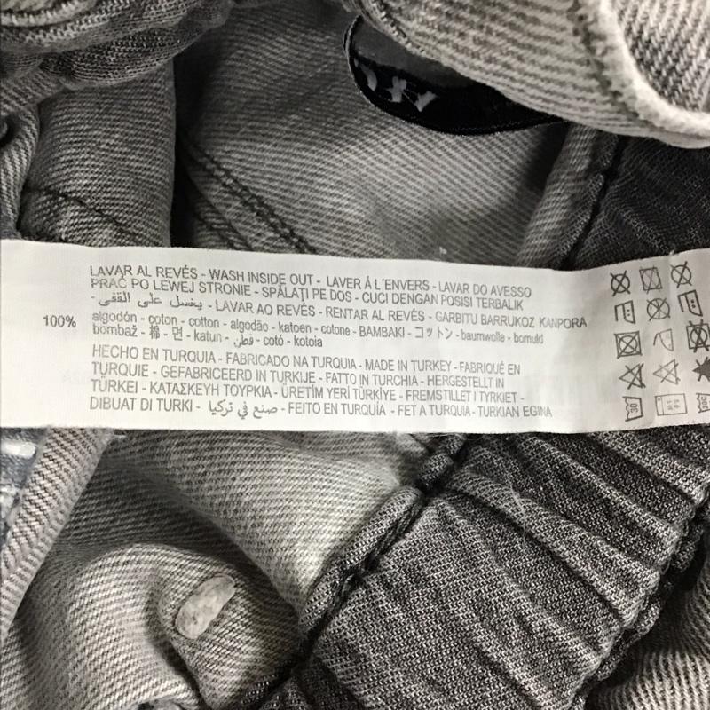 ザラ ZARA パンツ デニム、ジーンズ 5862 193 802 ギャザー ハイウエスト 無地 灰 / グレー /  レディース USED 古着 中古 10118351