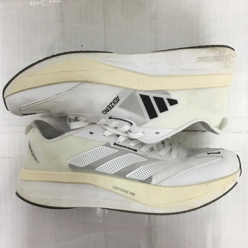 アディダス adidas スニーカー スニーカー GY2586 ADIZERO BOSTON 11 ランニングシューズ 27cm 27.0cm ロゴ、文字 白 / ホワイト /  メンズ USED 古着 中古 10123796