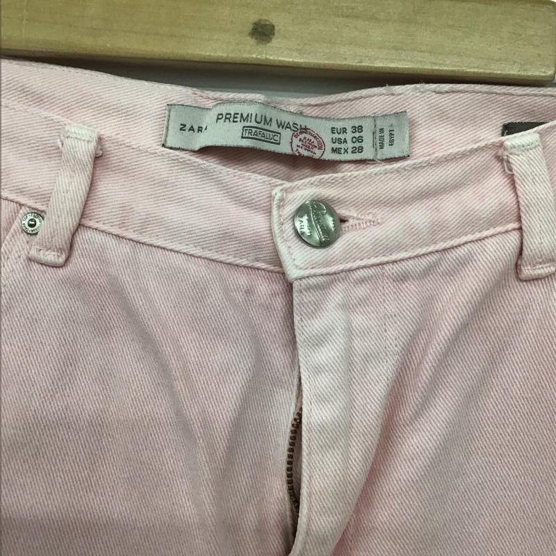 ザラ ZARA パンツ デニム、ジーンズ 38 無地 桃 / ピンク /  レディース USED 古着 中古 10131659