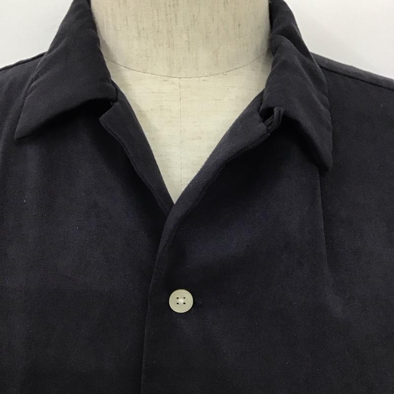 ナノユニバース nano・universe シャツ、ブラウス 半袖 L 無地 紺 / ネイビー /  メンズ USED 古着 中古 10128340