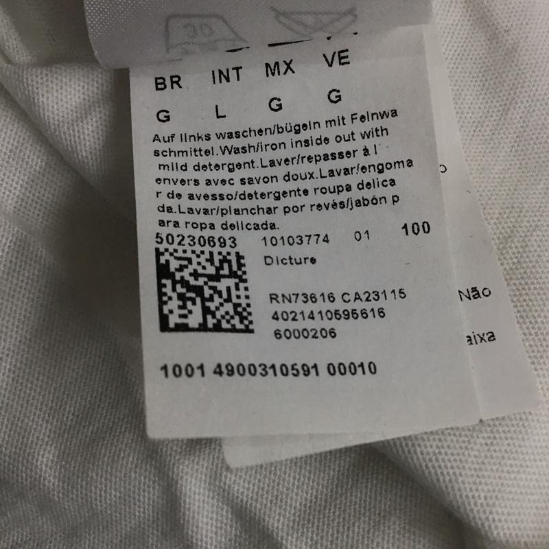 ヒューゴボス HUGO BOSS Tシャツ 半袖 半袖カットソー プリントTシャツ クルーネックカットソー L プリント 白 / ホワイト /  メンズ USED 古着 中古 10130844