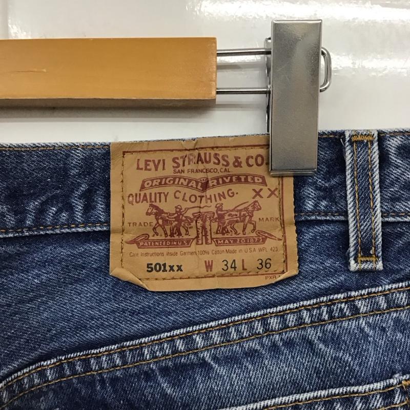リーバイストラウスアンドコー Levi Strauss & co. パンツ デニム、ジーンズ デニムパンツ ストレートパンツ ワイドパンツ カジュアルパンツ 34インチ 無地 インディゴ / インディゴ /  メンズ USED 古着 中古 10119547