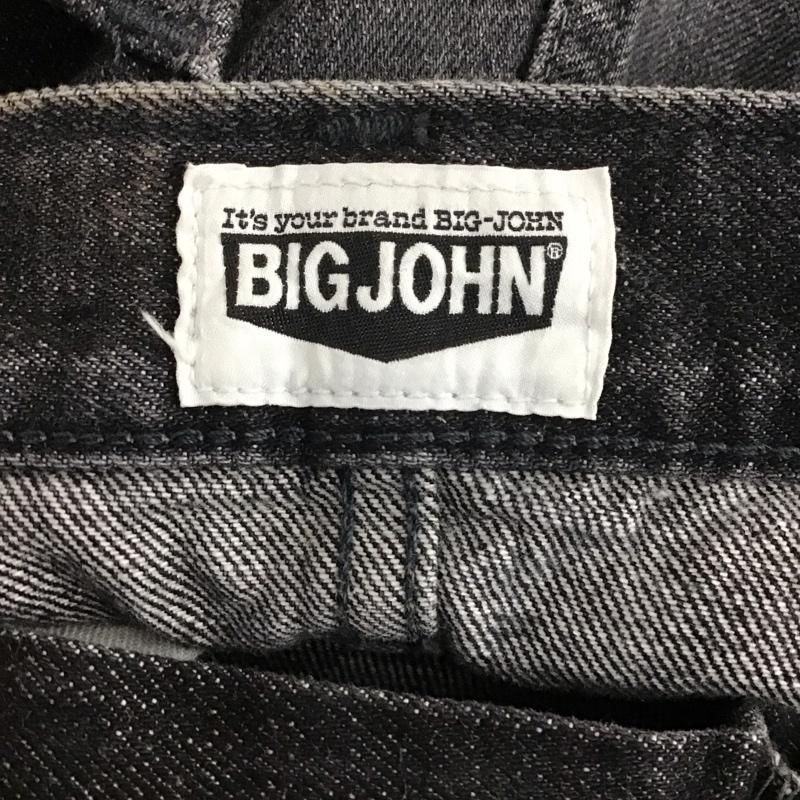 ビッグジョン Big John パンツ デニム、ジーンズ デニムパンツ ストレートパンツ ワイドパンツ カジュアルパンツ 27インチ 無地 黒 / ブラック /  レディース USED 古着 中古 10115180