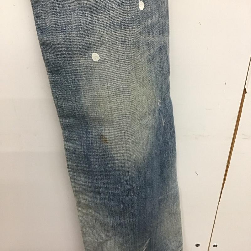 リーバイス Levi s パンツ デニム、ジーンズ 08501-01 ボタンフライ 501 W28 L32 ダメージ 28インチ 無地 青 / ブルー /  メンズ USED 古着 中古 10140197