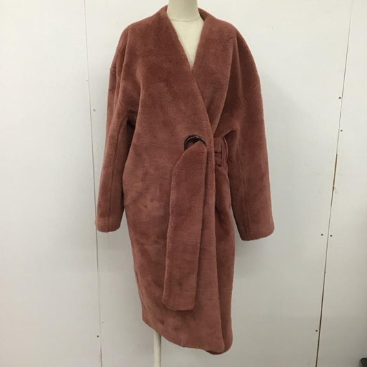 ムルーア MURUA コート コート一般 ロングコート ロングジャケット ノーカラージャケット アウター M 無地 桃 / ピンク /  レディース USED 古着 中古 10123699