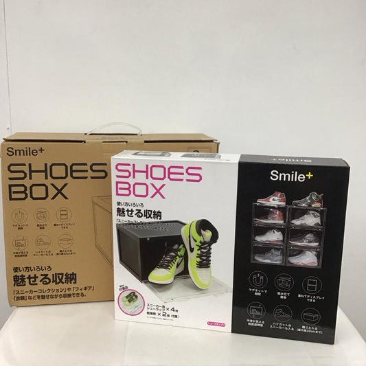 古着 USED ファッション小物 ファッション小物 シューズボックス 収納 Smile+ 3個セットSB3P002BK 箱有 ラック 無地 黒 / ブラック /  メンズ USED 古着 中古 10135330