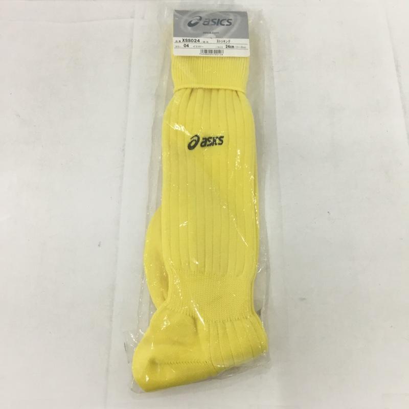 アシックス ASICS ファッション小物 ファッション小物 XSS028 ストッキング ジュニア サッカー 22cm ロゴ、文字 黄 / イエロー /  ボーイズ USED 古着 中古 10132154