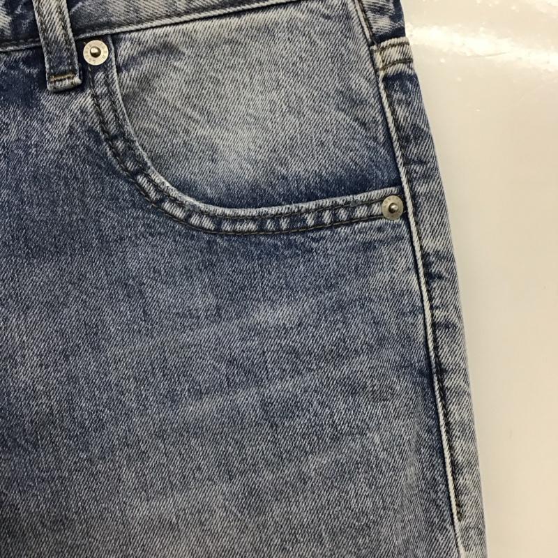 ローリーズファーム LOWRYS FARM パンツ デニム、ジーンズ デニムパンツ ワイドパンツ カジュアルパンツ L 無地 インディゴ / インディゴ /  レディース USED 古着 中古 10142460