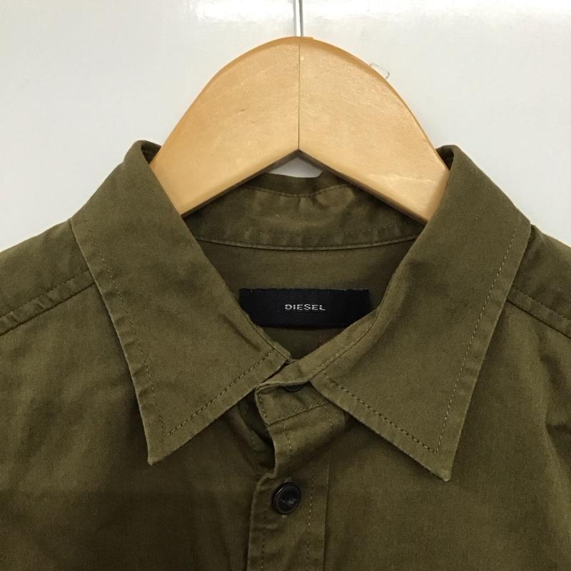 ディーゼル DIESEL シャツ、ブラウス 長袖 長袖シャツ 無地シャツ カラーシャツ L 無地 カーキ / カーキ /  メンズ USED 古着 中古 10145992