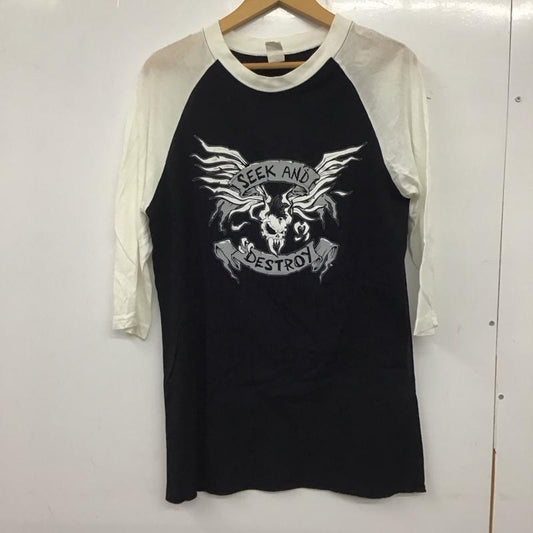 古着 USED カットソー 七分袖 ラグランシャツ クルーネックカットソー 古着 バンドTシャツ L プリント 白 / ホワイト /  メンズ USED 古着 中古 10137266