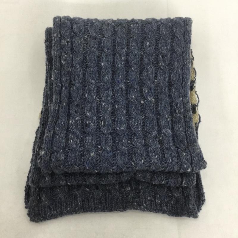 トムブラウン THOM BROWNE マフラー マフラー MKS002AKP203 ウール 無地 青 / ブルー / X 白 / ホワイト /  メンズ USED 古着 中古 10143278