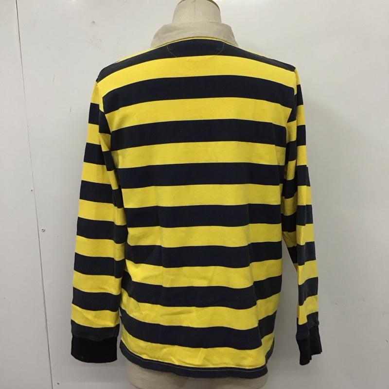 ラファイエット Lafayette カットソー 長袖 ls200301 ラガーシャツ 長袖カットソー カラーシャツ M ボーダー柄 白 / ホワイト / X 黄 / イエロー / X 紺 / ネイビー /  メンズ USED 古着 中古 10109573