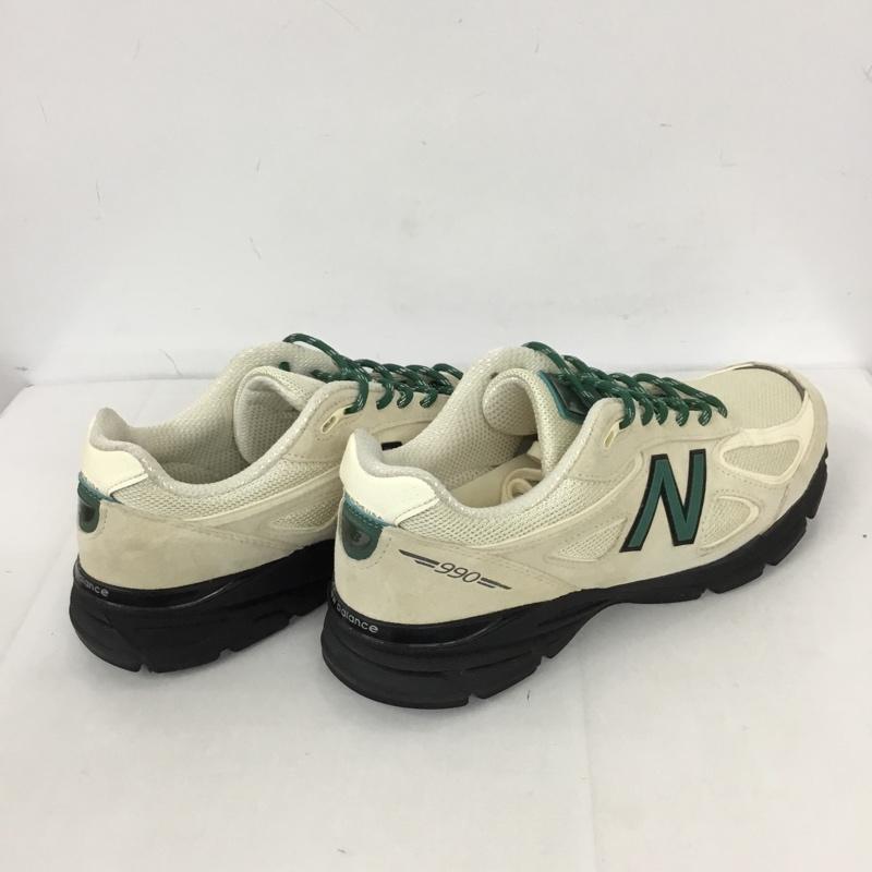 ニューバランス New Balance スニーカー スニーカー U990 GB4 Made in USA 29cm 箱有 29.0cm ロゴ、文字 アイボリー / アイボリー / X 黒 / ブラック / X 緑 / グリーン /  メンズ USED 古着 中古 10128822