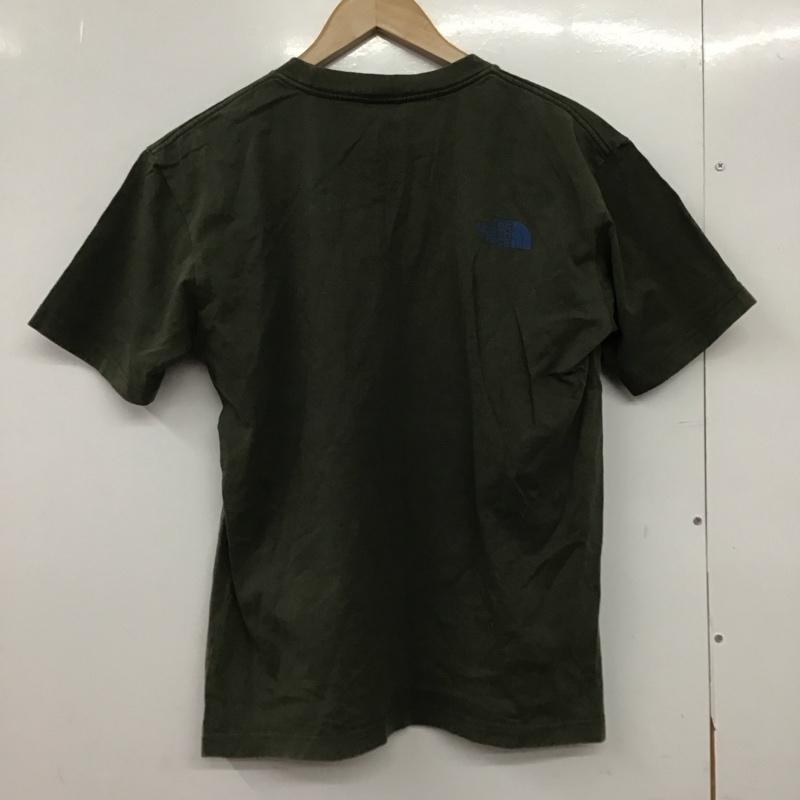 ザノースフェイス THE NORTH FACE Tシャツ 半袖 半袖カットソー プリントTシャツ クルーネックカットソー S ロゴ、文字 カーキ / カーキ /  メンズ USED 古着 中古 10145536
