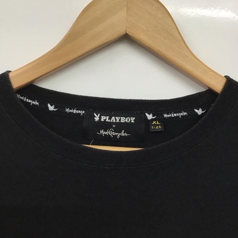 マーク・ゴンザレス Mark Gonzales カットソー 長袖 長袖カットソー プリントカットソー クルーネック XL プリント 黒 / ブラック /  メンズ USED 古着 中古 10142355