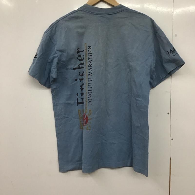 ナイキ NIKE Tシャツ 半袖 半袖カットソー プリントTシャツ クルーネックカットソー L プリント 水色 / ライトブルー /  メンズ USED 古着 中古 10145243