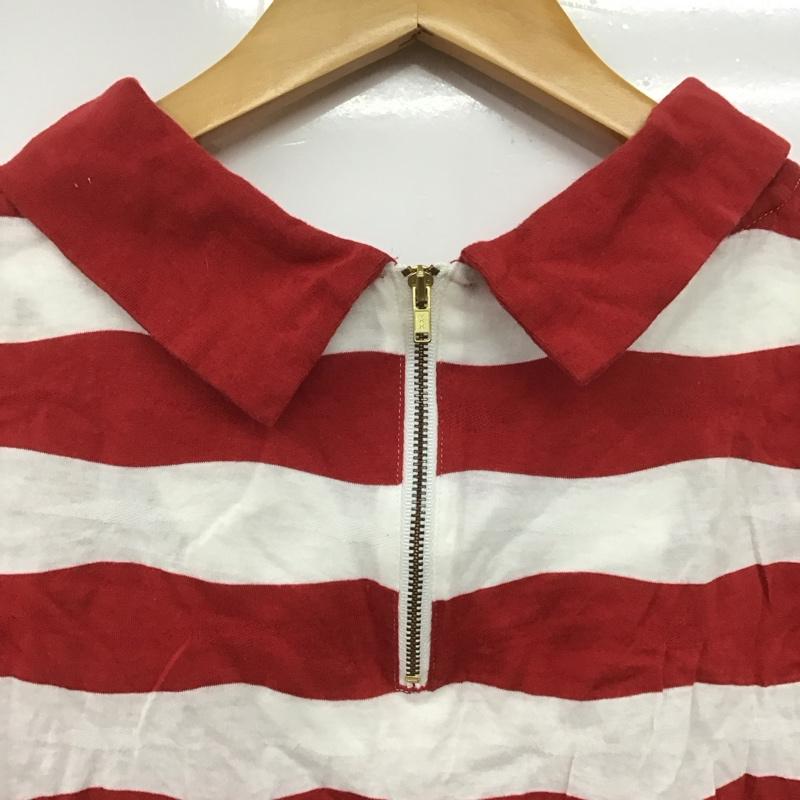 フレッドペリー FRED PERRY カットソー 半袖 ボーダー ボーダー柄 白 / ホワイト / X 赤 / レッド /  レディース USED 古着 中古 10133838