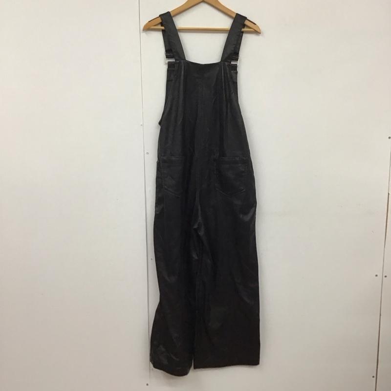 ジーナシス JEANASIS サロペット・オーバーオール サロペット、オーバーオール JS071500TS フロントZIPレザーサロペット フェイクレザー FREE 無地 黒 / ブラック /  レディース USED 古着 中古 10130451