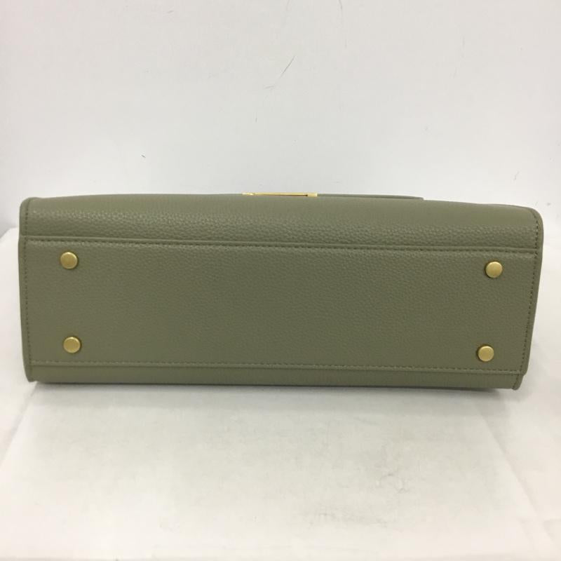 ミラオーウェン Mila Owen ショルダーバッグ ショルダーバッグ 09WGB252515 キャンバスショルダー付きメタルハンドバッグ 2WAY フェイクレザー ONE SIZE 無地 カーキ / カーキ / X 金 / ゴールド /  レディース USED 古着 中古 10143771