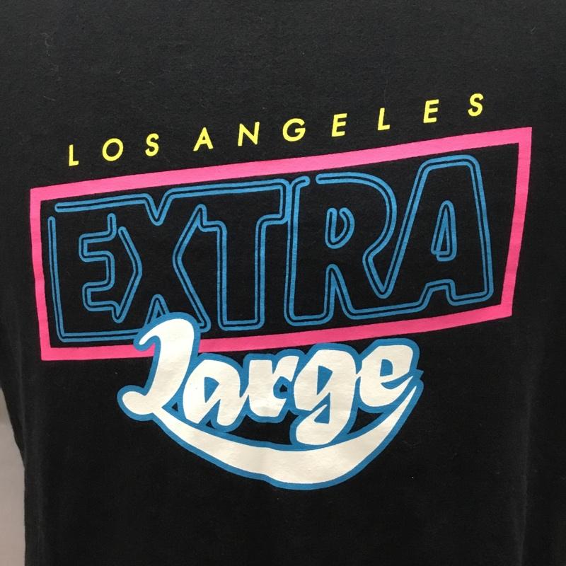 エクストララージ XLARGE Tシャツ 半袖 半袖カットソー プリントTシャツ クルーネックカットソー M ロゴ、文字 黒 / ブラック /  メンズ USED 古着 中古 10118658