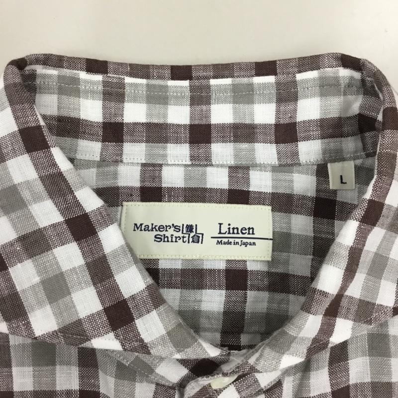 カマクラシャツ 鎌倉シャツ シャツ、ブラウス 長袖 長袖シャツ カラーシャツ ポケットシャツ 長袖カットソー チェックシャツ L チェック マルチカラー / マルチカラー /  メンズ USED 古着 中古 10119403