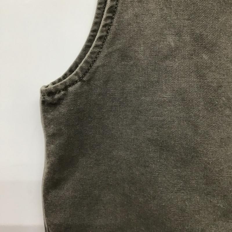 カーハート Carhartt ベスト ベスト ジップアップベスト ノースリーブカットソー アウター M ロゴ、文字 灰 / グレー /  メンズ USED 古着 中古 10151126