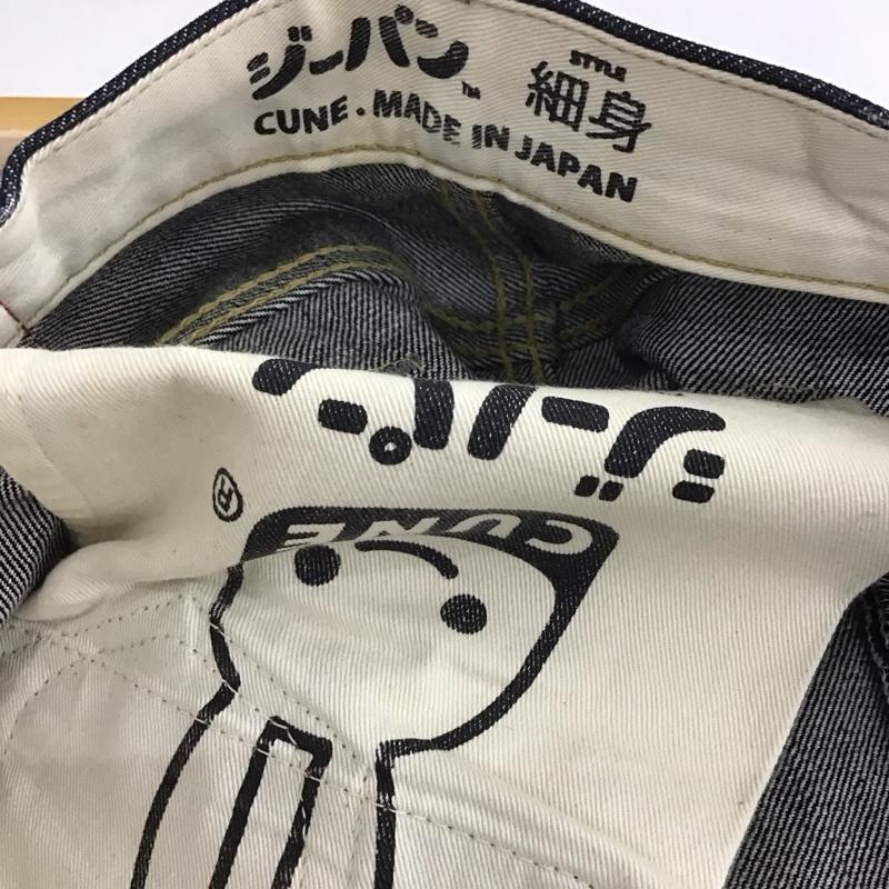 キューン CUNE パンツ デニム、ジーンズ デニムパンツ スリムパンツ カジュアルパンツ 32インチ ロゴ、文字 インディゴ / インディゴ /  メンズ USED 古着 中古 10148295