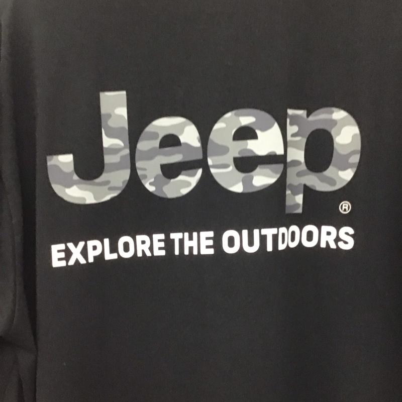 ジープ Jeep Tシャツ 半袖 半袖カットソー プリントTシャツ クルーネックカットソー 0 ロゴ、文字 黒 / ブラック /  メンズ USED 古着 中古 10148326