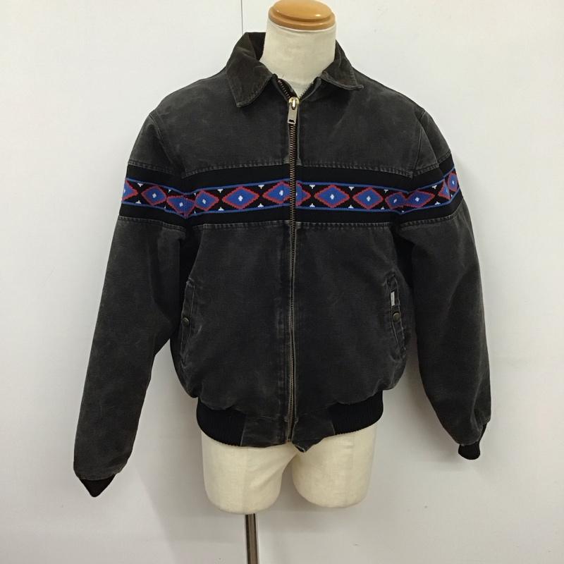 カーハート Carhartt ジャケット、上着 ジャケット、ブレザー ジップアップジャケット ジャンパー ジャケット 80s 90s チロリアン アウター ロゴ、文字 黒 / ブラック /  メンズ USED 古着 中古 10124167