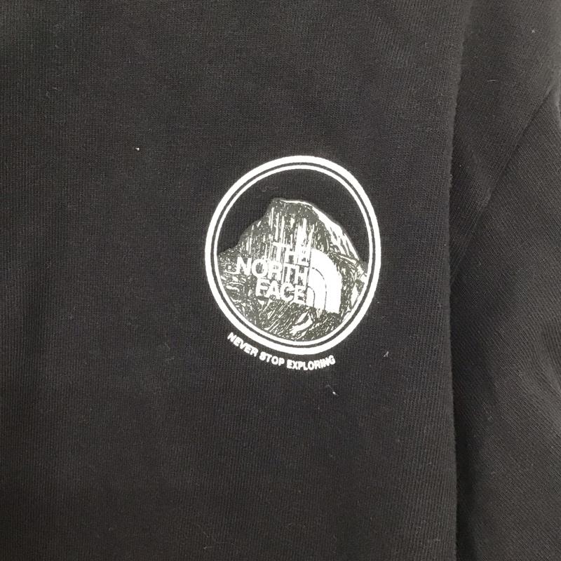 ザノースフェイス THE NORTH FACE カットソー 長袖 nt32136 長袖カットソー プリントTシャツ L ロゴ、文字 黒 / ブラック /  メンズ USED 古着 中古 10129623