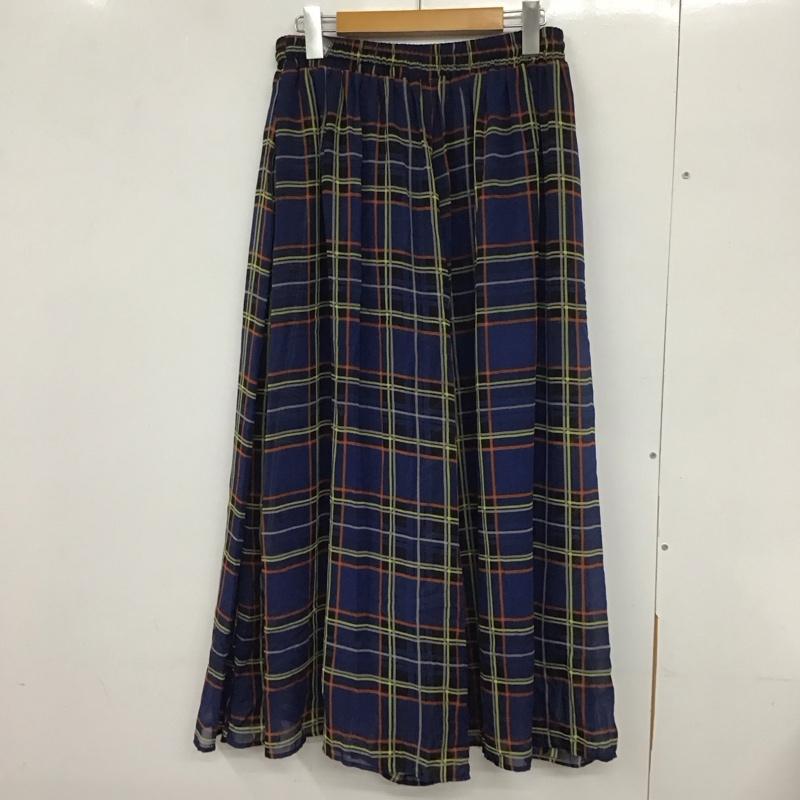 ニコアンド niko and... ボトムス ボトムス ST82DL10KO 青系タータンチェック ワイドパンツ L チェック マルチカラー / マルチカラー /  レディース USED 古着 中古 10132166