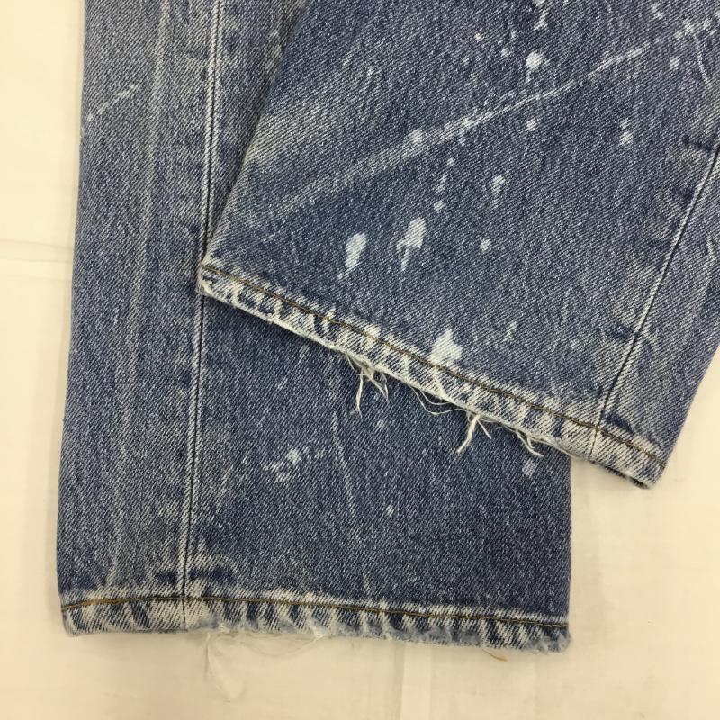 リーバイス Levi s パンツ デニム、ジーンズ USA製 33インチ ダメージ加工 青 / ブルー /  メンズ USED 古着 中古 10139627