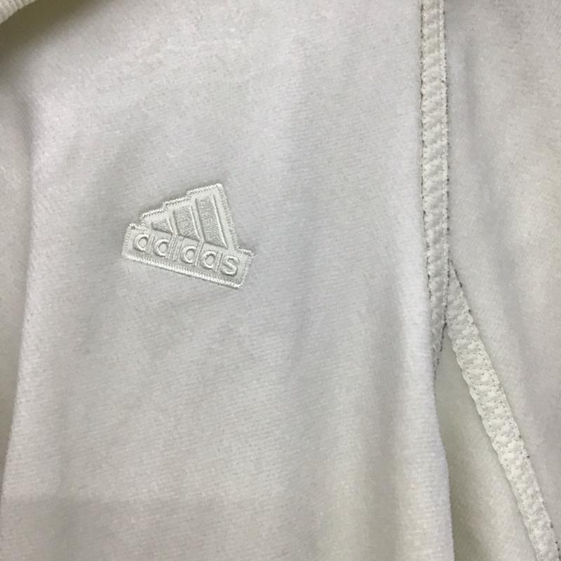 アディダス adidas トレーナー 長袖 ハーフジップ L 無地 オフホワイト / オフホワイト /  レディース USED 古着 中古 10147240