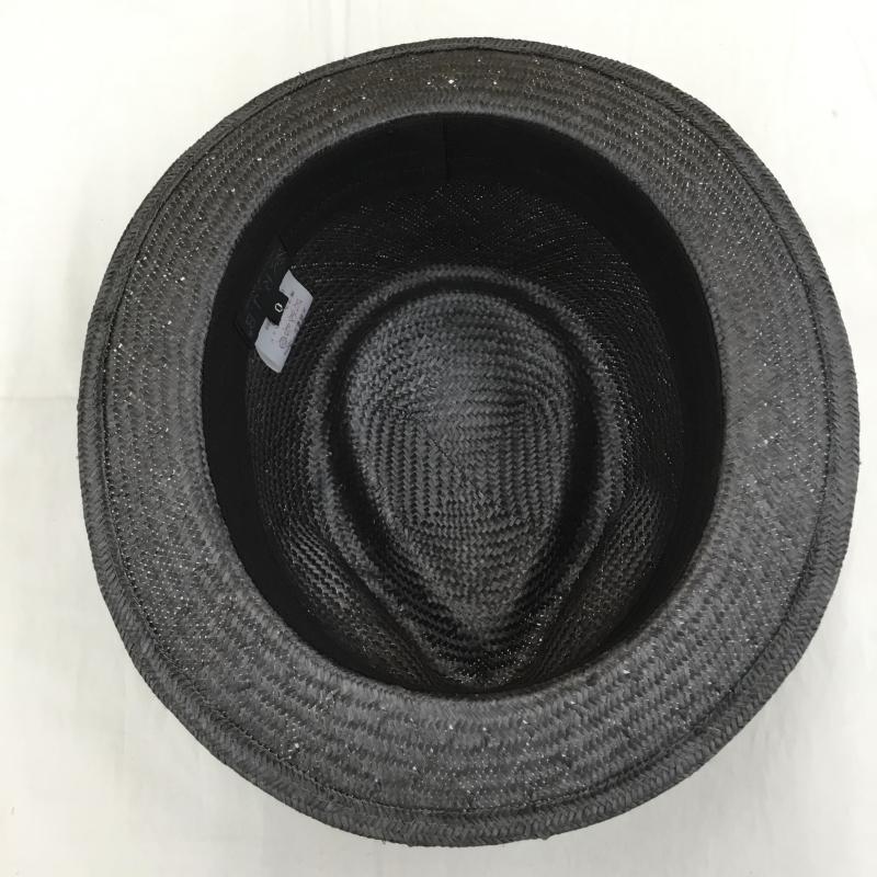 アールジェイビー R.J.B 帽子 ハット ストローハット FREE 無地 黒 / ブラック /  メンズ USED 古着 中古 10134018