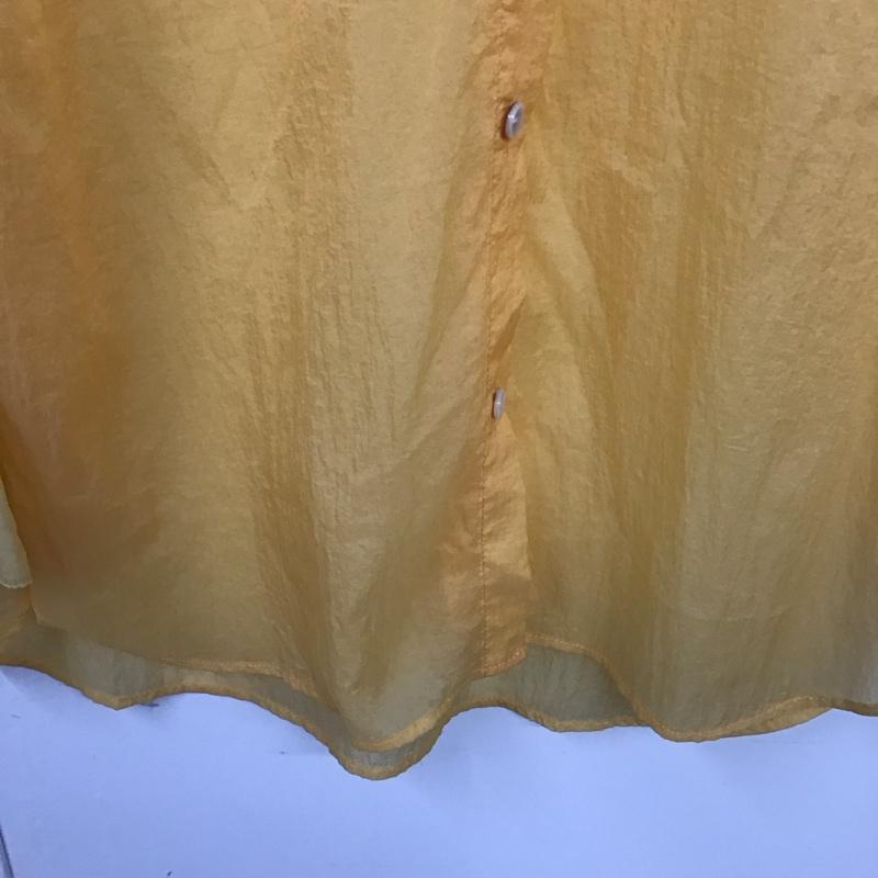 スライ SLY シャツ、ブラウス 長袖 030FSL30-4830 SHEER STAND COLLAR SHIRT シアーシャツ FREE 無地 橙 / オレンジ /  レディース USED 古着 中古 10131173