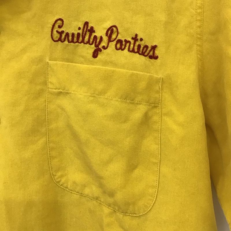 ギルティーパーティーズ GUILTYPARTIES シャツ、ブラウス 半袖 ワコマリア M ロゴ、文字 X 刺繍 黄 / イエロー /  メンズ USED 古着 中古 10129996
