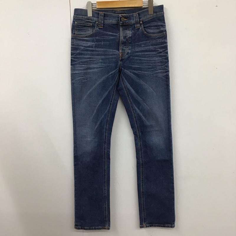 ヌーディージーンズ Nudie Jeans パンツ デニム、ジーンズ N412 DARK USED DENIM ストレッチ 31インチ 無地 青 / ブルー /  メンズ USED 古着 中古 10121328