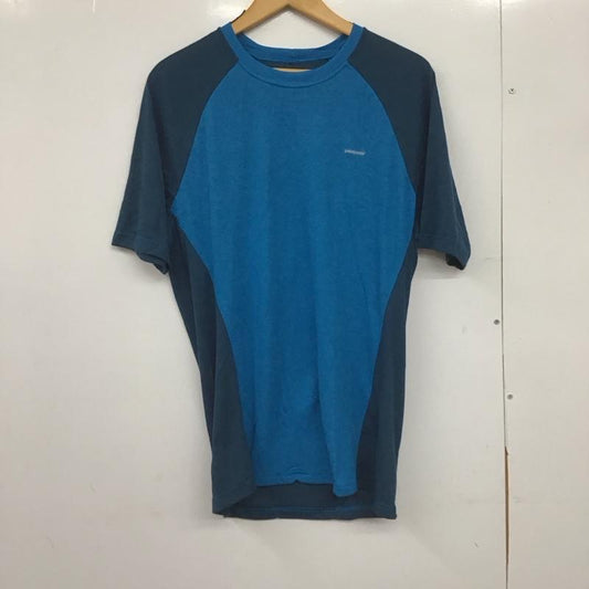 パタゴニア patagonia Tシャツ 半袖 半袖カットソー プリントTシャツ クルーネックカットソー スポーツウェア M ロゴ、文字 青 / ブルー /  メンズ USED 古着 中古 10148227