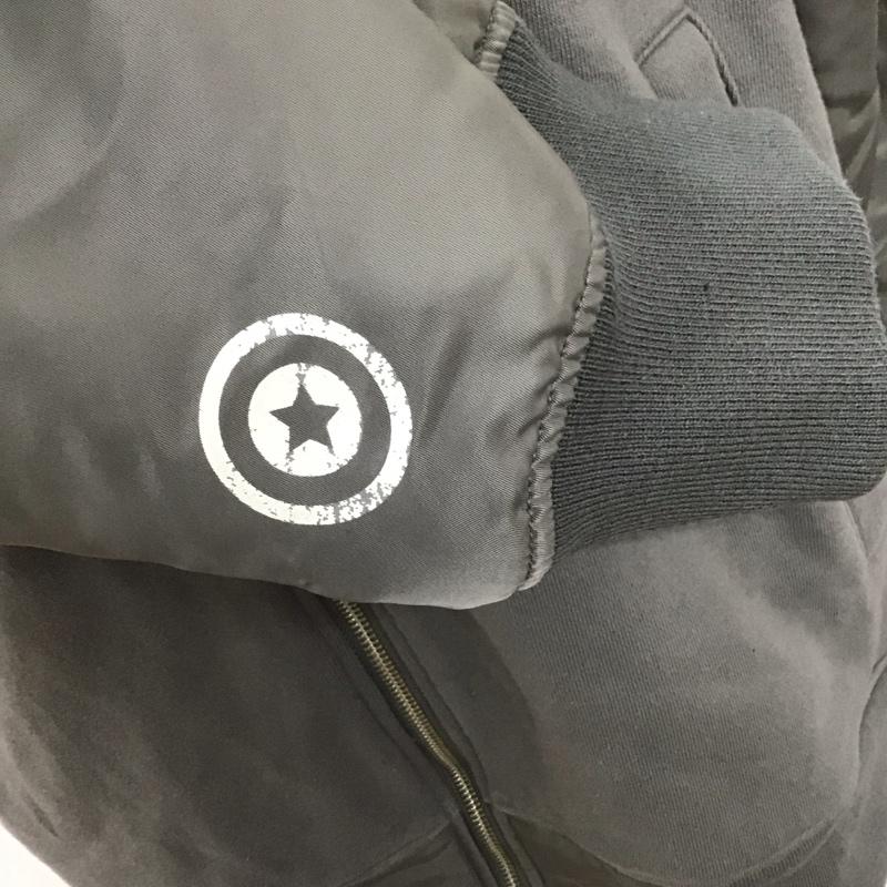 アベイシングエイプ A BATHING APE パーカー 長袖 長袖パーカー フード付きパーカー プリントスウェット ジップアップパーカー XXL 無地 灰 / グレー /  メンズ USED 古着 中古 10108621