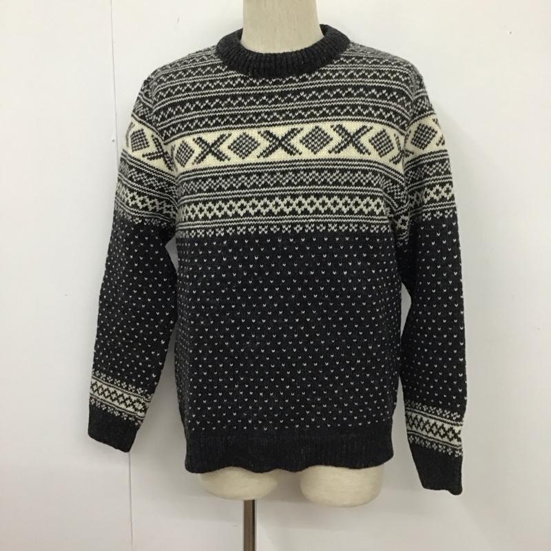 エルエルビーン L.L.Bean ニット、セーター 長袖 M  白 / ホワイト / X 灰 / グレー /  メンズ USED 古着 中古 10111726