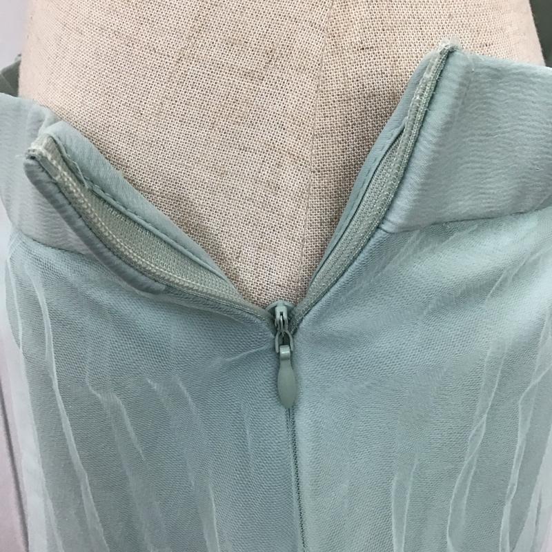 ザラ ZARA スカート ロングスカート 3067 850 403 チュール プリーツ M 無地 水色 / ライトブルー /  レディース USED 古着 中古 10114445