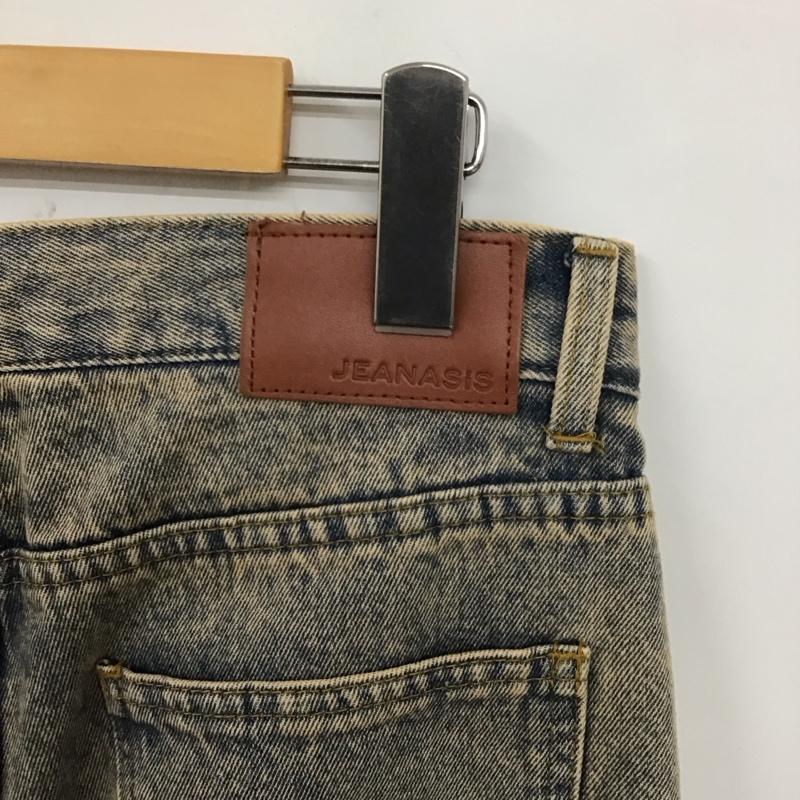 ジーナシス JEANASIS パンツ デニム、ジーンズ JS050892AA ワイドパンツ タックデニムワイドパンツ M 無地 水色 / ライトブルー /  レディース USED 古着 中古 10129774