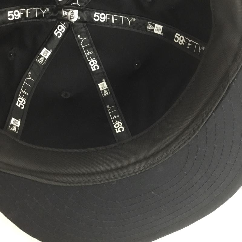 ニューエラ NEW ERA 帽子 キャップ NY ニューヨークヤンキース 59FIFTY 58.7cm ロゴ、文字 黒 / ブラック /  メンズ USED 古着 中古 10138134