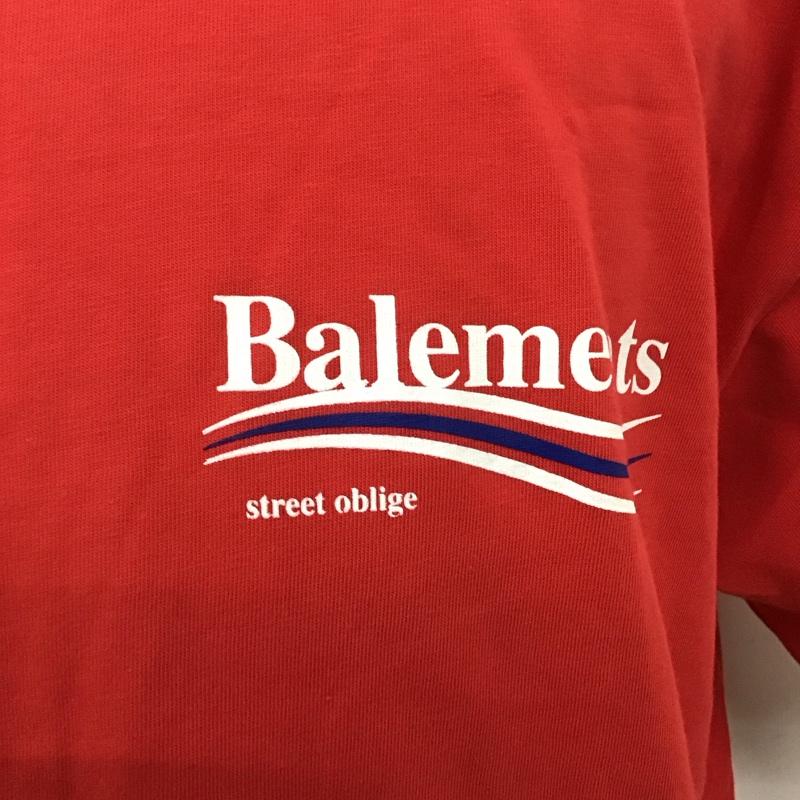 バレモン Balements Tシャツ 半袖 半袖カットソー プリントTシャツ クルーネックカットソー Balenciaga Vetements XL ロゴ、文字 赤 / レッド /  メンズ USED 古着 中古 10115293