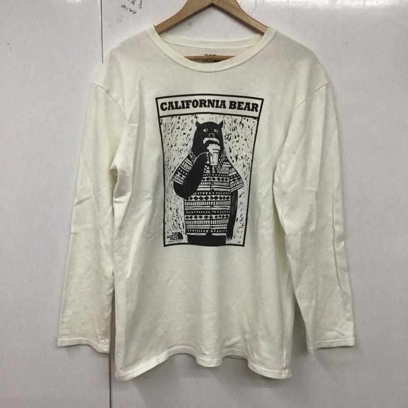 ザ ノースフェイス パープルレーベル THE NORTH FACE PURPLE LABEL カットソー 長袖 長袖カットソー プリントカットソー クルーネック M プリント 白 / ホワイト /  メンズ USED 古着 中古 10129651