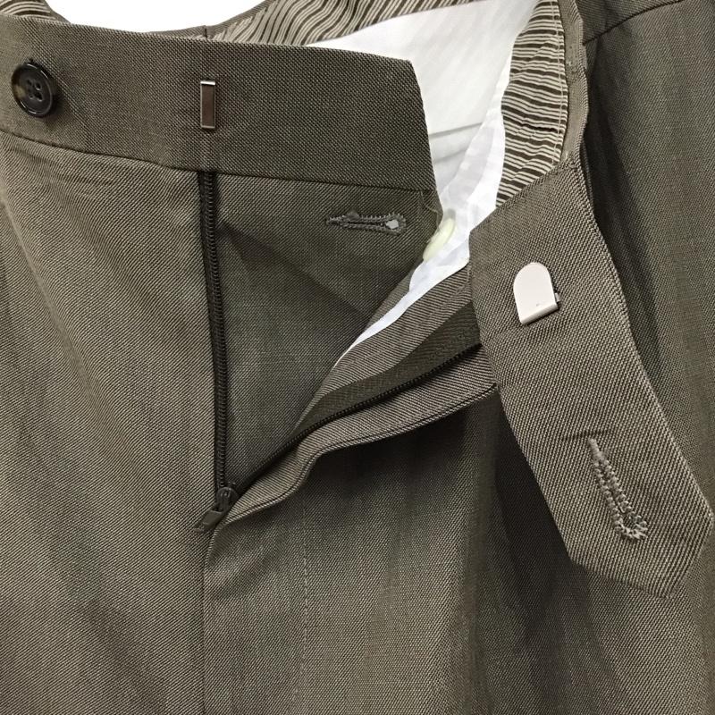 ラルフローレン RALPHLAUREN パンツ スラックス スラックスパンツ ワイドパンツ カジュアルパンツ センタータックパンツ 80s 緑タグ 32インチ 無地 カーキ / カーキ /  メンズ USED 古着 中古 10116406