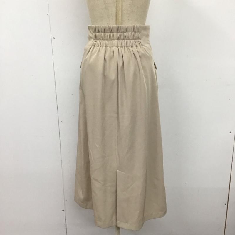 エヌナチュラルビューティーベーシック N.NATURALBEAUTYBASIC スカート ロングスカート 166-1120352 バックスリット M 無地 ベージュ / ベージュ /  レディース USED 古着 中古 10123076