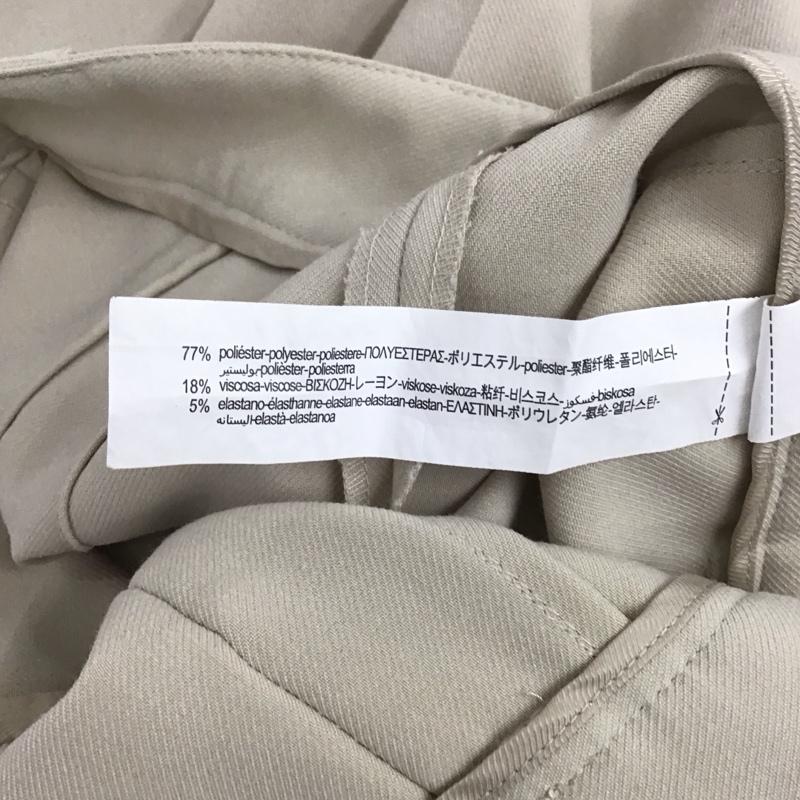 ザラ ZARA パンツ スラックス スラックスパンツ ワイドパンツ カジュアルパンツ センタータックパンツ XS 無地 ベージュ / ベージュ /  レディース USED 古着 中古 10124126